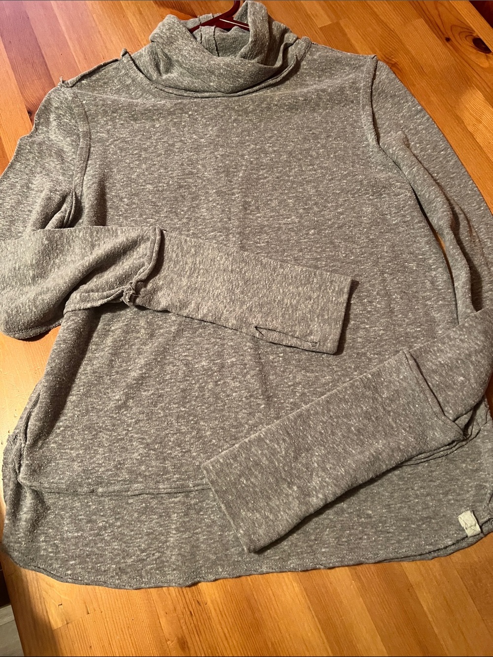 We The Free Women's Heather Gray Long Sleeve Turtleneck Tee